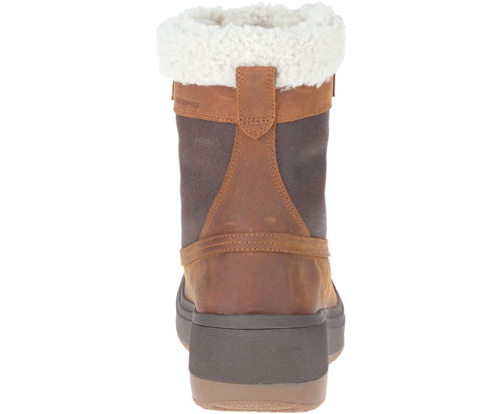 Merrell Boots Brown - Haven Mid Lace Polar Waterproof - Womens 05PTOSZVQ
